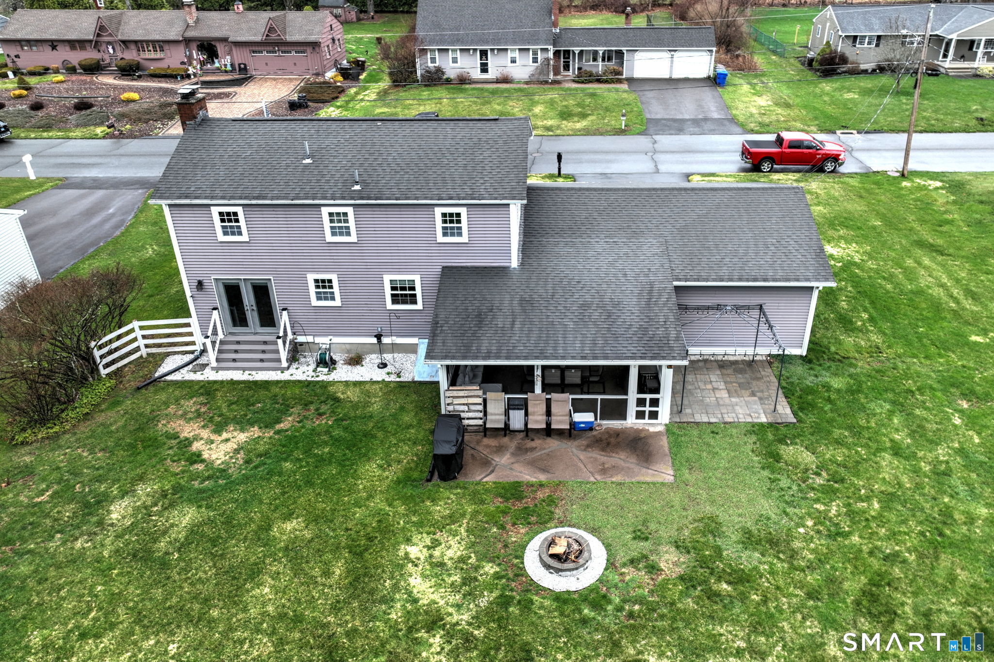 40 Sapphire Street Enfield, CT 06082 - Photo 40 of 41 an aerial view of a house with garden space and street view