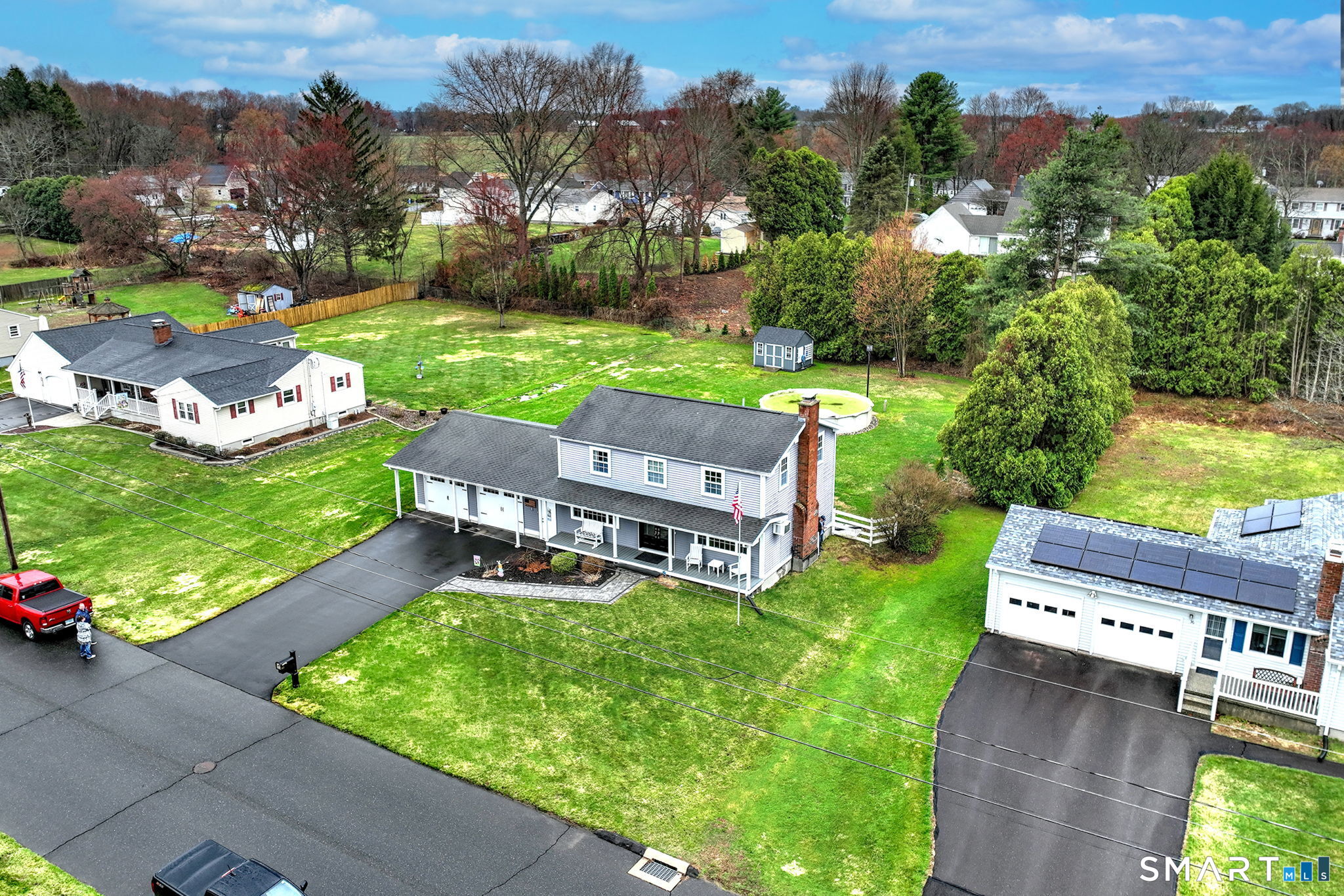 40 Sapphire Street Enfield, CT 06082 - Photo 41 of 41 an aerial view of a house with garden space and street view