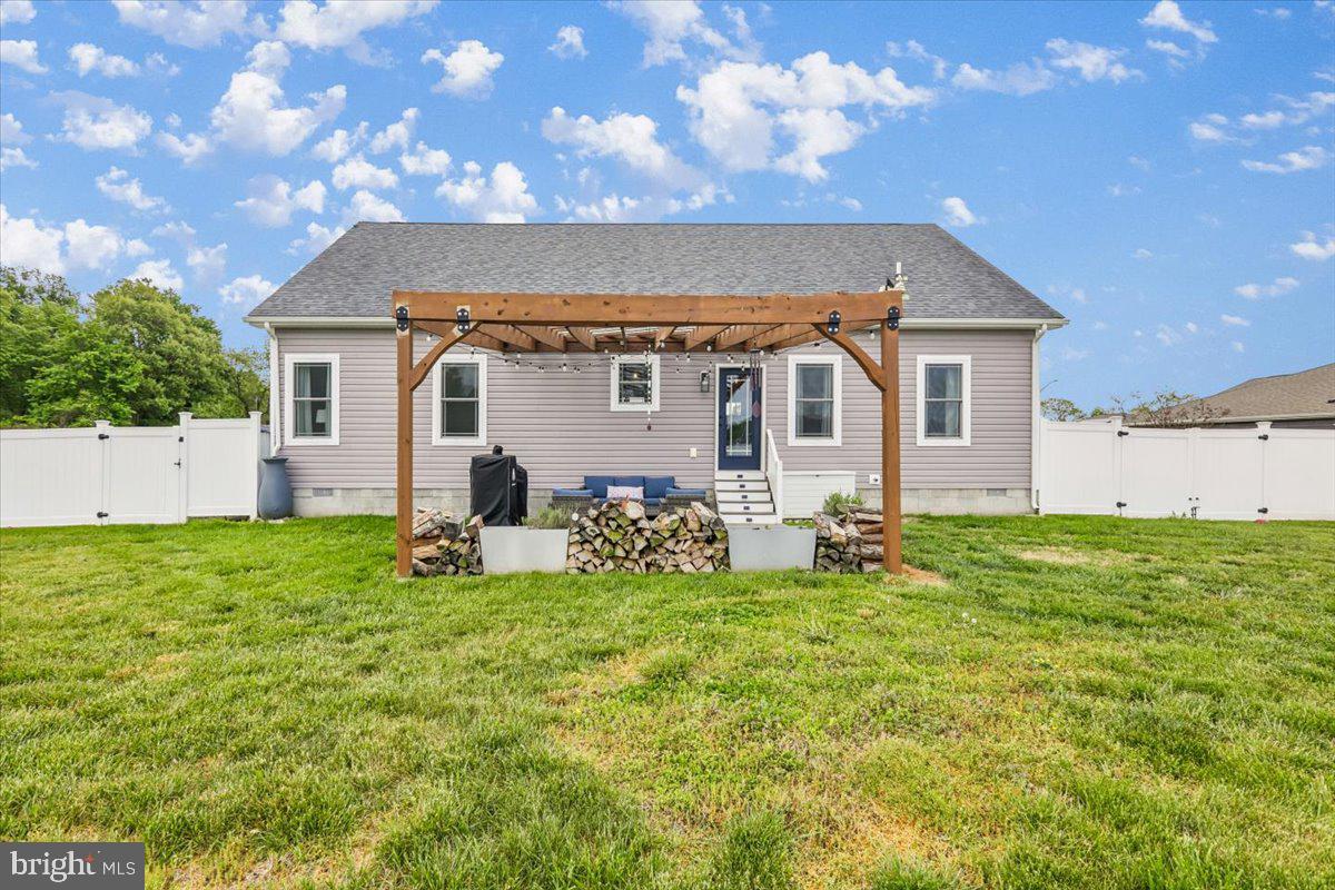 30090 Indian Cottage Road Princess Anne, MD 21853 - Photo 55 of 59 rear elevation of pergola and paved patio