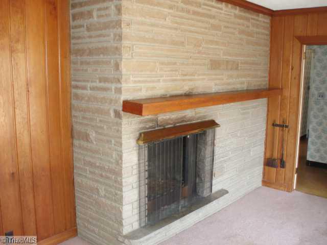 813 Chester Road Winston-Salem, NC 27104 - Photo 5 of 6 Den/Family/Great Room. Stone fireplace in Den.