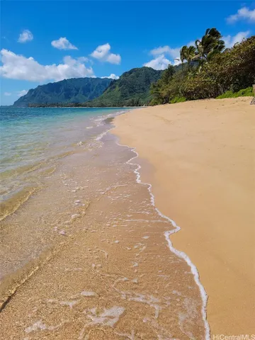 a view of lake and mountain