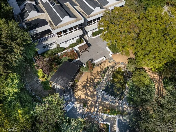 a aerial view of a house