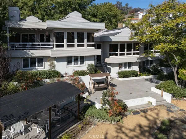 an aerial view of multiple house