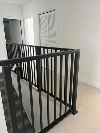 a view of a black gate