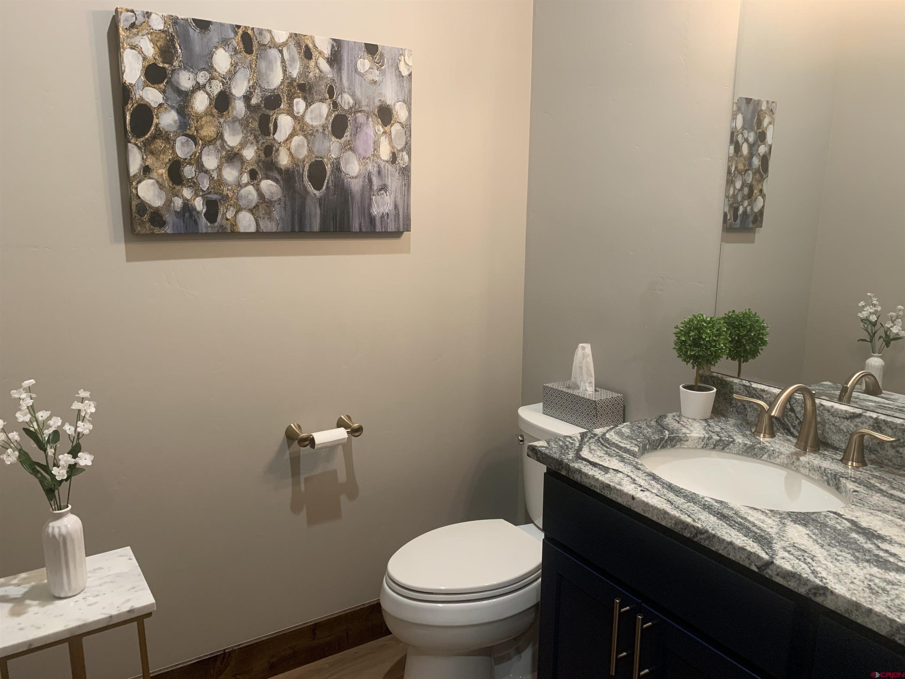 2533 Bear Lake Drive Montrose, CO 81401 - Photo 13 of 34 a bathroom with a granite countertop toilet and a sink