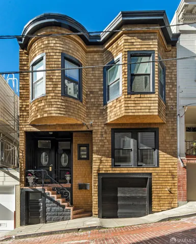 a front view of a house