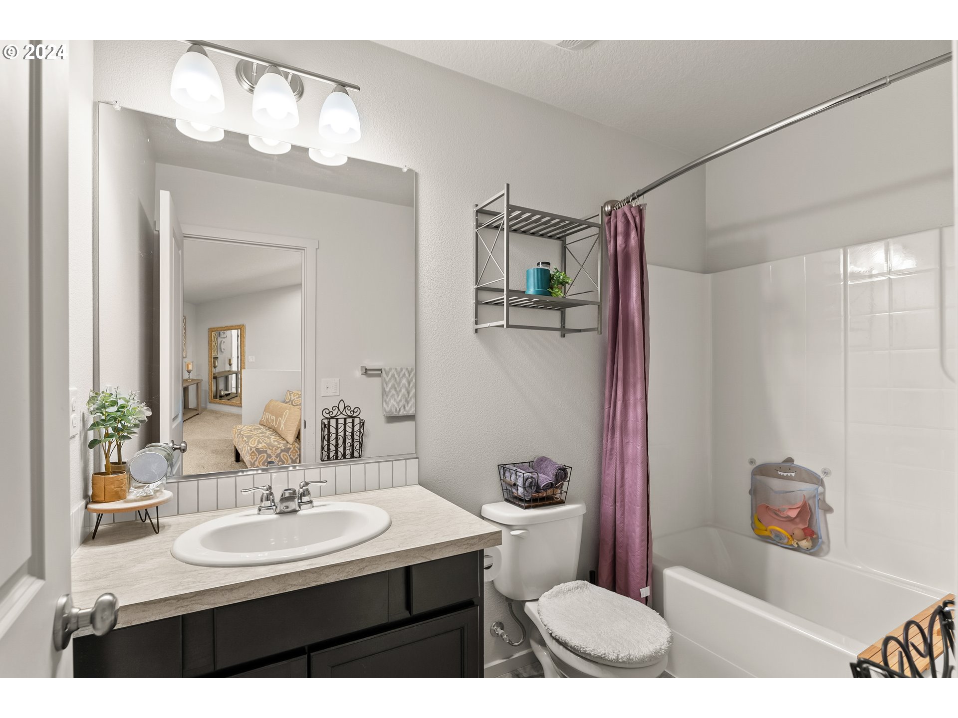 2183 Southeast 19th Street Gresham, OR 97080 - Photo 21 of 26 a bathroom with a sink vanity granite and a mirror