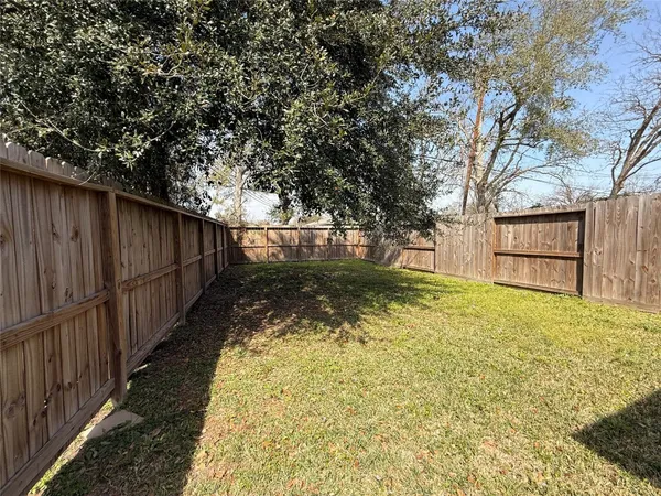 a view of backyard of house