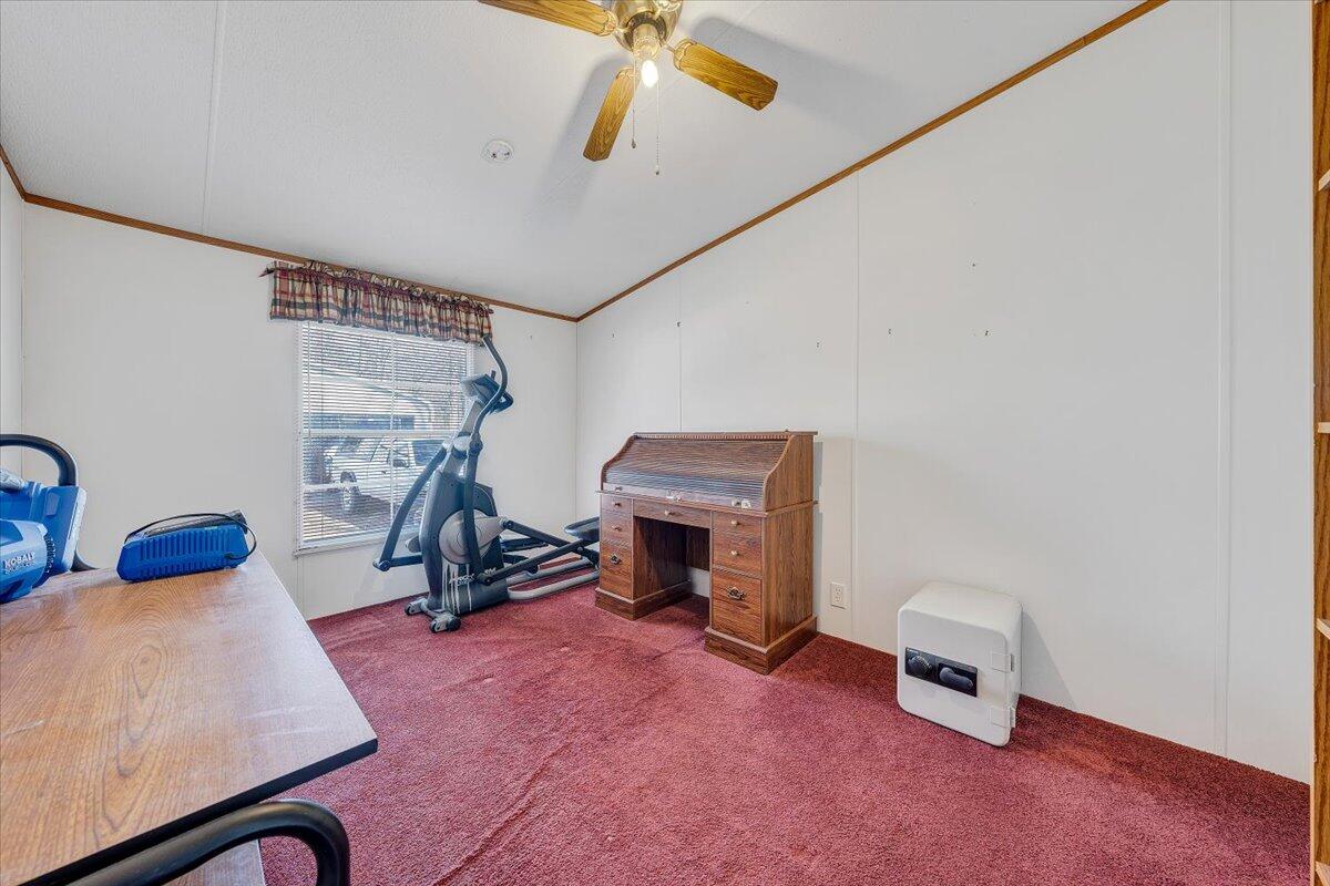 829 Moorman Mill Road Rustburg, VA 24588 - Photo 28 of 45 a bedroom with furniture and a ceiling fan