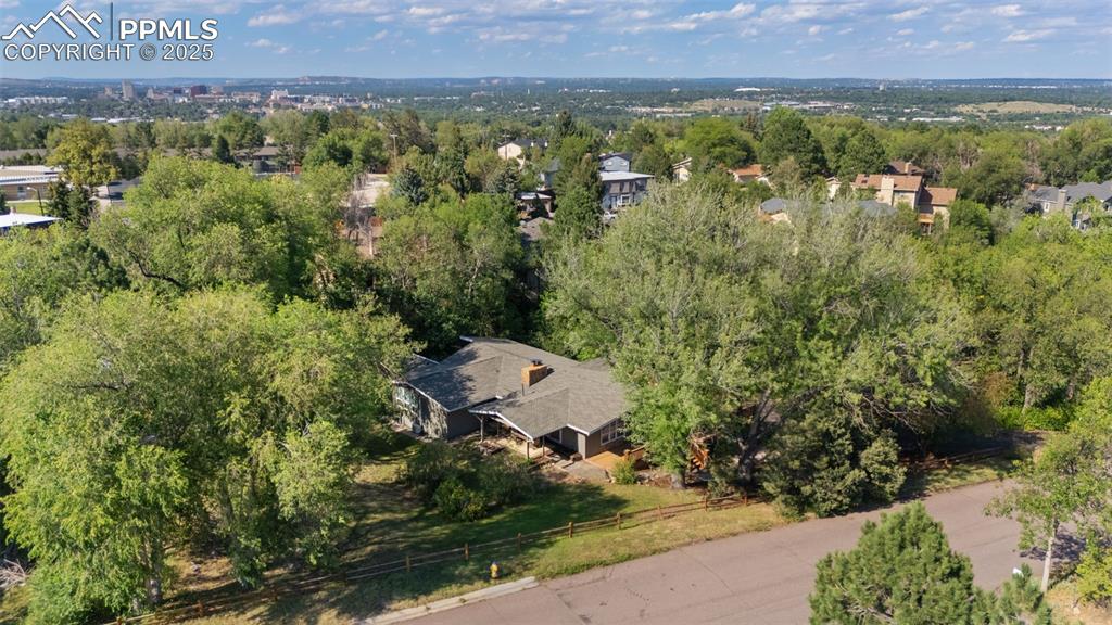 10 Haney Road Colorado Springs, CO 80906 - Photo 14 of 48 an aerial view of a house with a yard
