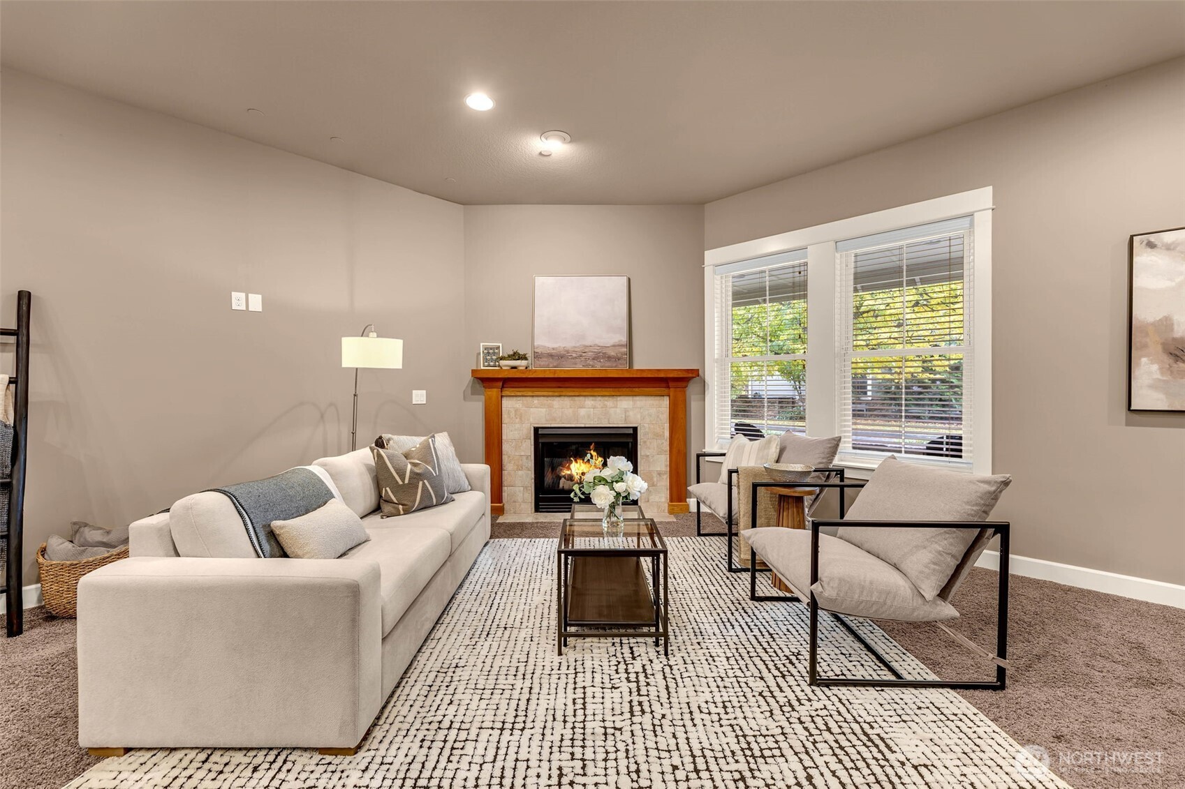 4029 Northwest 77th Avenue Camas, WA 98607 - Photo 5 of 32 a living room with furniture and a fireplace