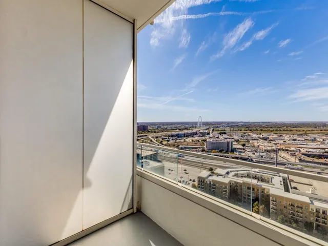 a view of a large window