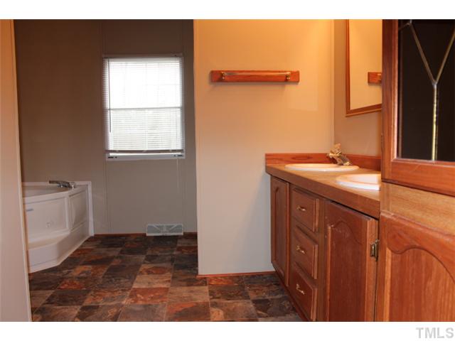 117 Vernon Hill Church Road Roxboro, NC 27574 - Photo 4 of 12 a bathroom with a sink and a mirror