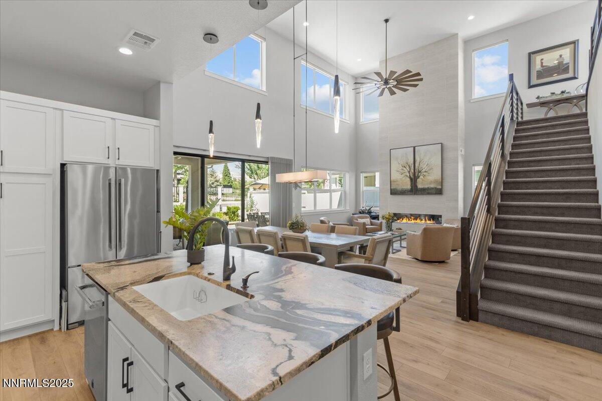 Kitchen into Living Room