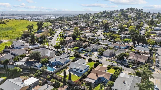 an aerial view of a city
