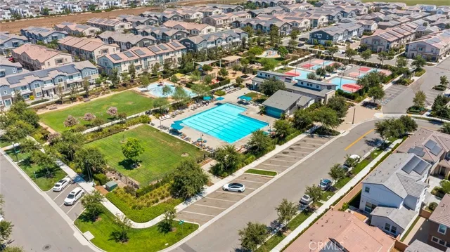 an aerial view of a city