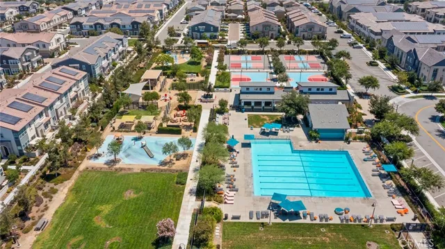 an aerial view of a city