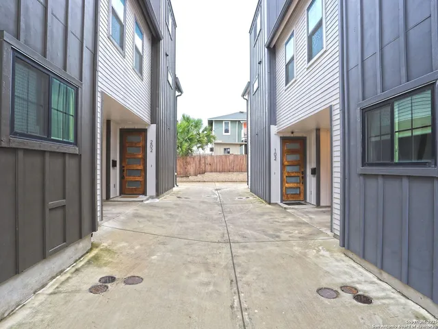 front view of a brick building