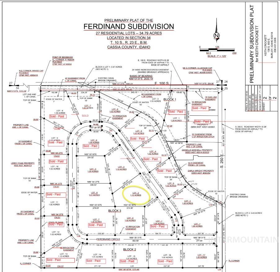309 Ferdinand Circle Burley, ID 83318 - Photo 3 of 5 Parcel map