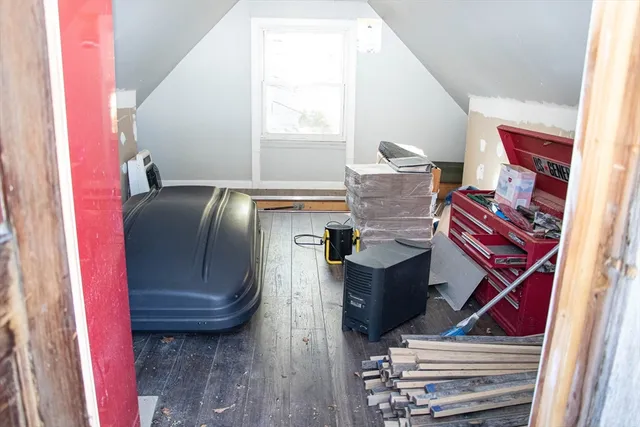 a view of entryway with wooden floor