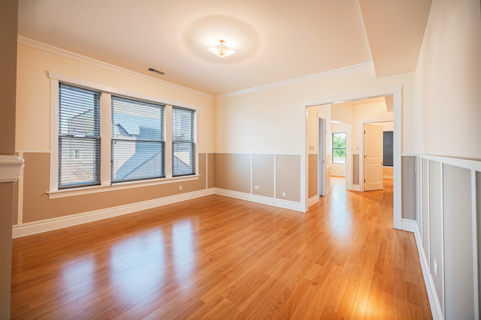 3737 North Pulaski Road, Unit 2S Chicago, IL 60641 - Photo 11 of 33 a view of empty room with wooden floor and fan