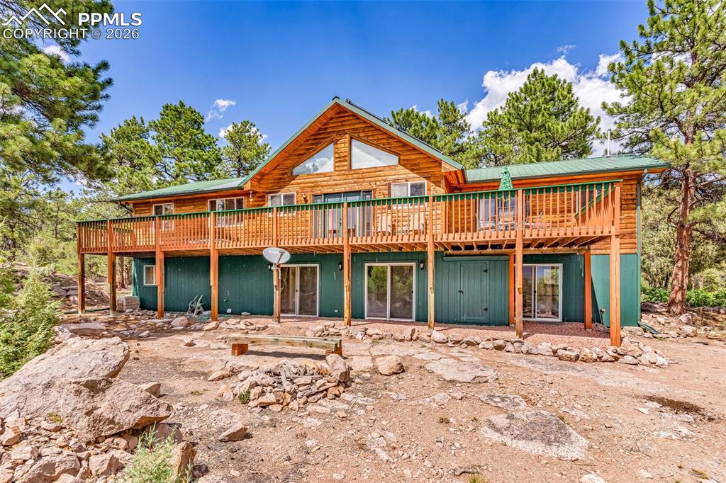 209 Rosewood Road Westcliffe, CO 81252 - Photo 4 of 49 Rear of home faces Sangre de Cristo mountains