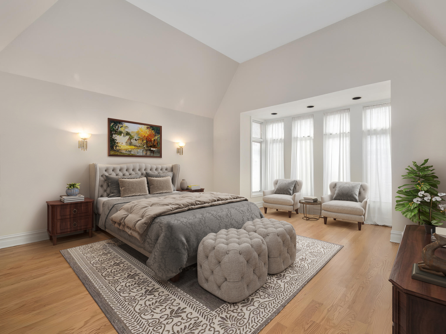 11 Manchester Lane Elmhurst, IL 60126 - Photo 13 of 29 a spacious bedroom with a large bed and a couch