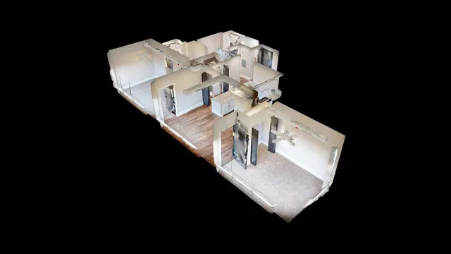 a bathroom with a sink and mirror