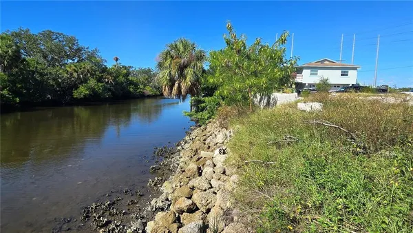 a view of a lake with houses