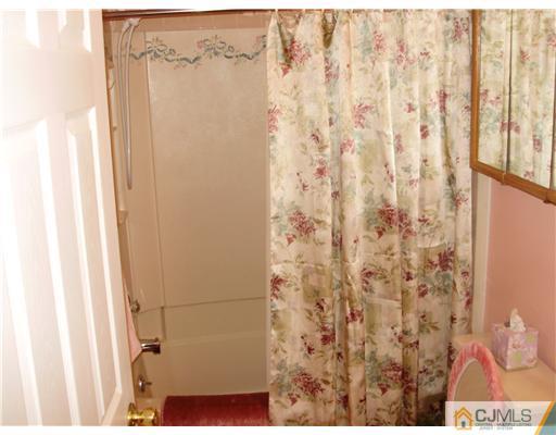 48 Woodbrook Road Edison, NJ 08820 - Photo 11 of 11 a bathroom with a shower curtain and a window