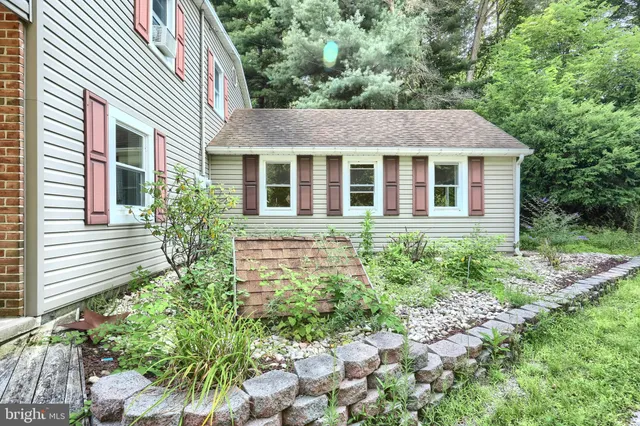 a backyard of a house