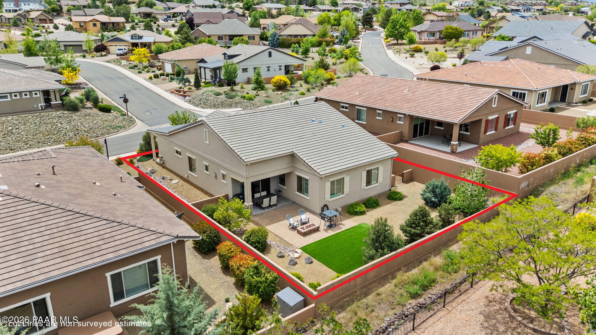2792 Brooks Range Prescott, AZ 86301 - Photo 33 of 35 an aerial view of a house with an ocean