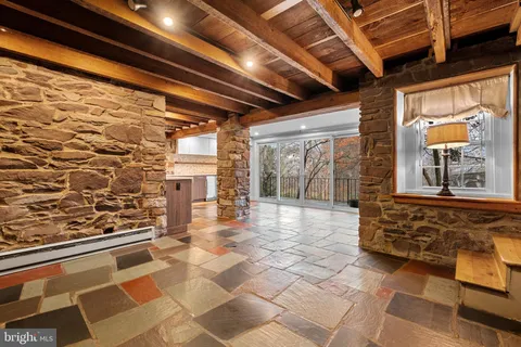 a view of a refrigerator in a kitchen