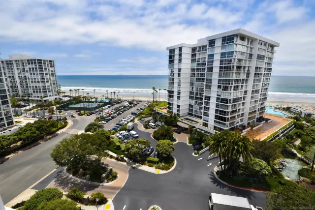 a city view with tall buildings