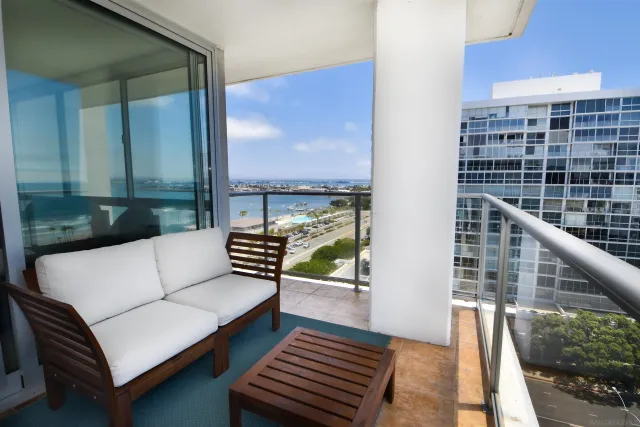 a view of a city with tall buildings