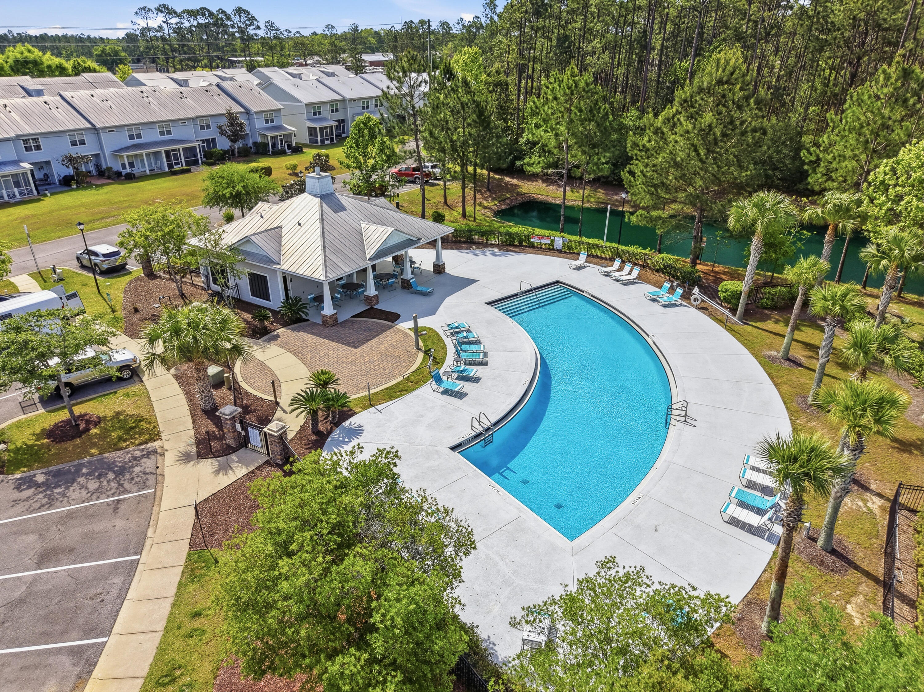 246 North Sand Palm Road Freeport, FL 32439 - Photo 3 of 42 an aerial view of a house with a swimming pool