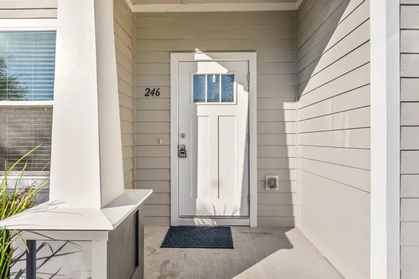 a view of front door of house