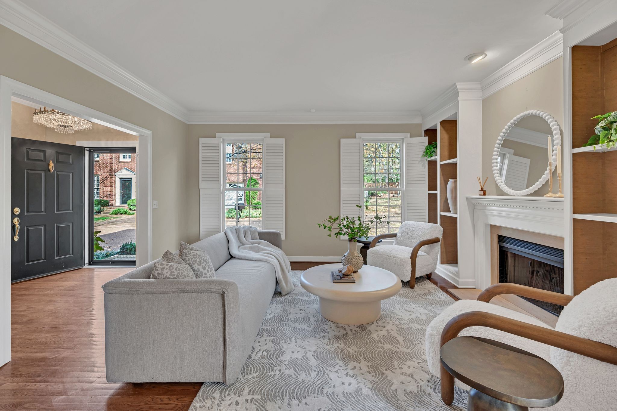 620 Estes Road Nashville, TN 37215 - Photo 9 of 40 a living room with furniture a fireplace and a large window