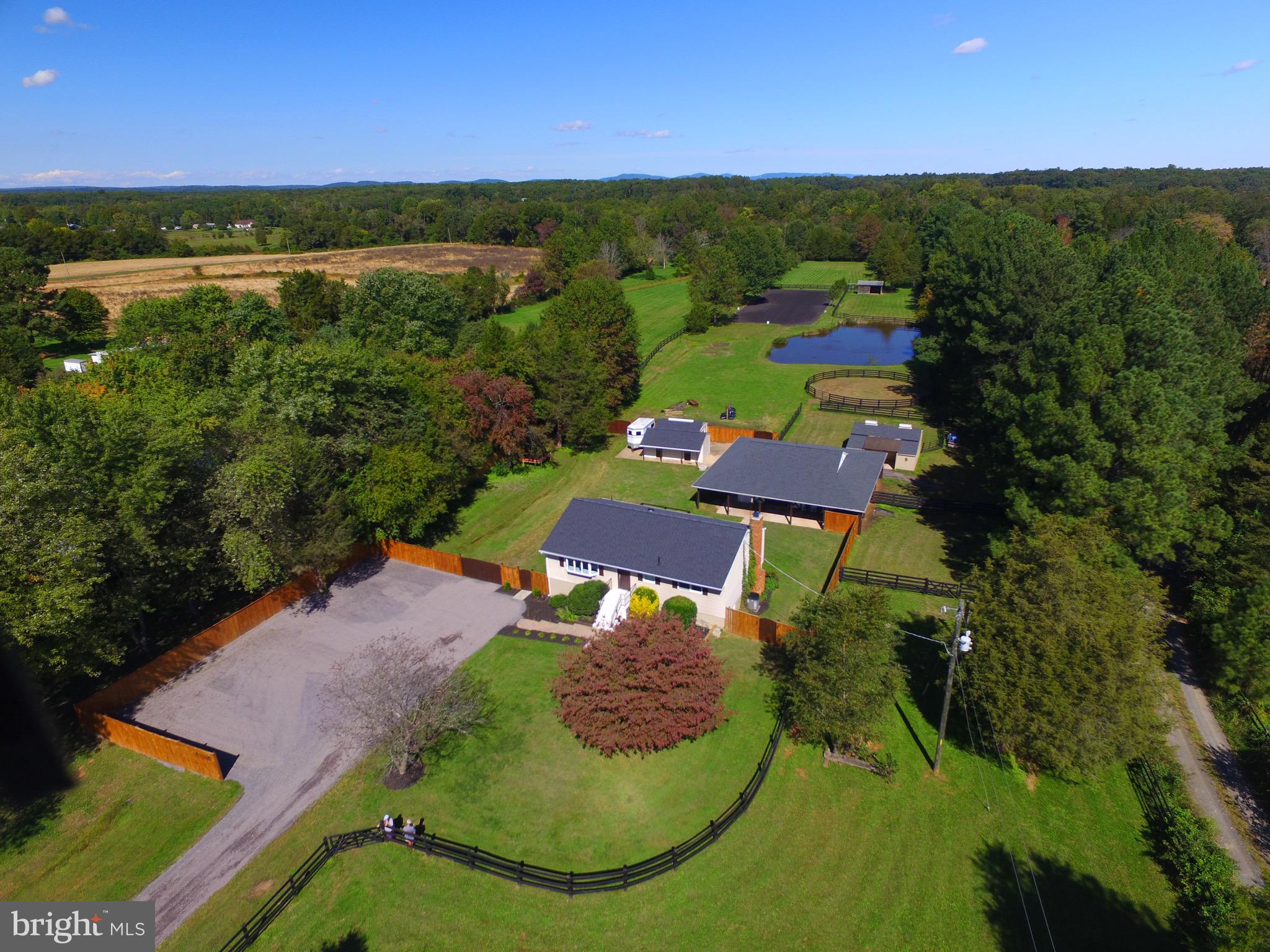 4126 Dumfries Road Catlett, VA 20119 - Photo 52 of 68 Aerial view of farm - spacious parking