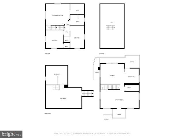 a view of a bench in the backyard