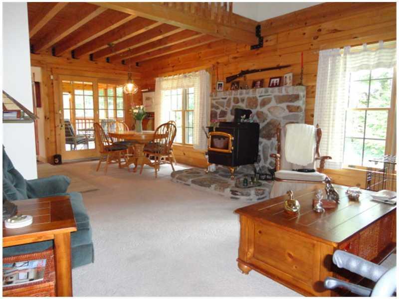 91 North Wayne Road Readfield, ME 04355 - Photo 4 of 35 Living Room. Wood stove, rock hearth...