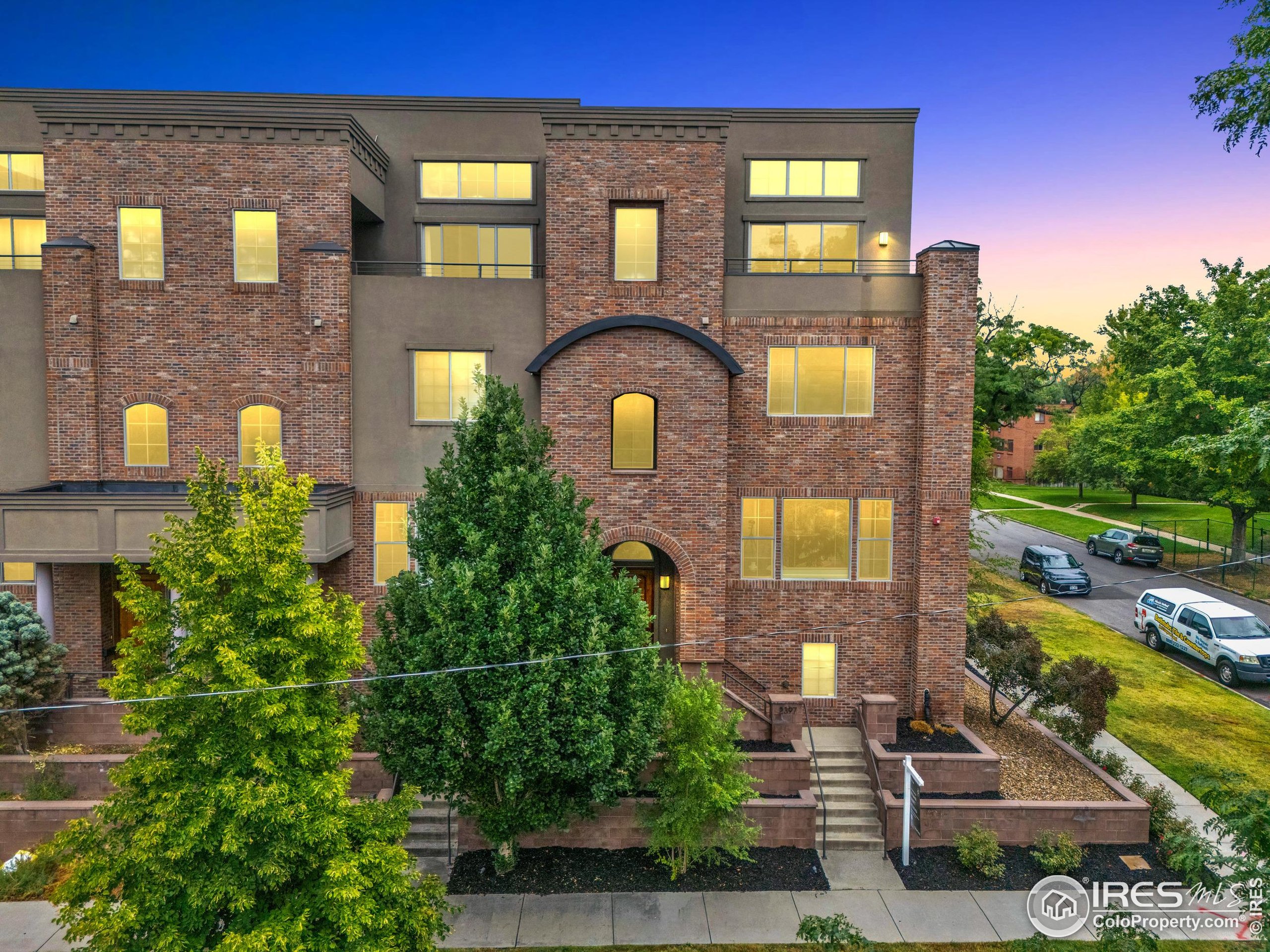 a front view of a house