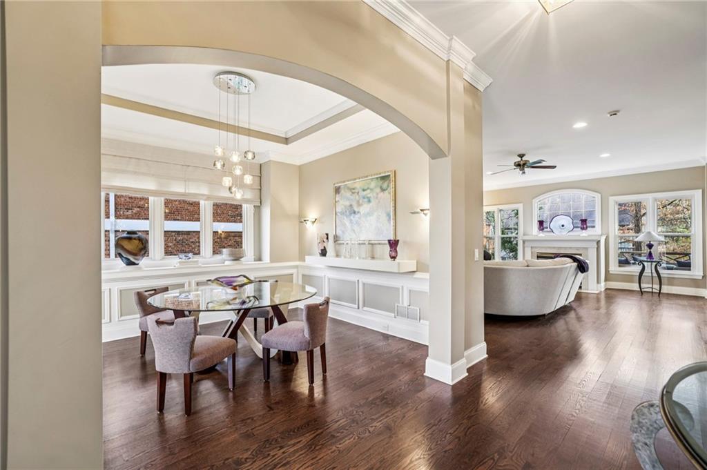 3519 High Grove Way Atlanta, GA 30319 - Photo 6 of 38 a view of a dining room with furniture and wooden floor