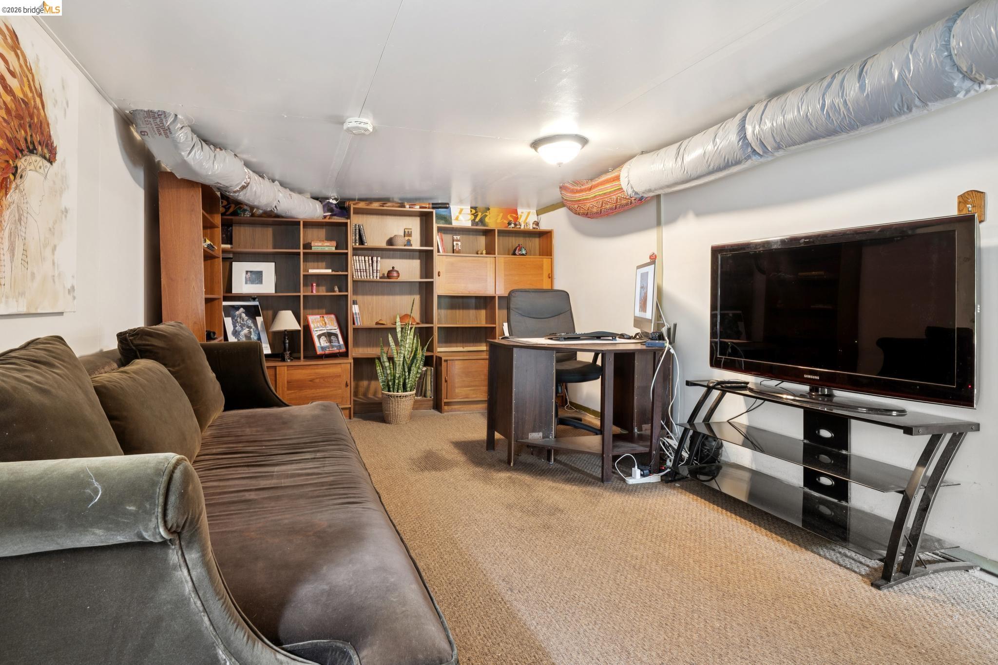 892 Laurel Street Alameda, CA 94501 - Photo 36 of 45 Recreation room with carpeted flooring and track lighting