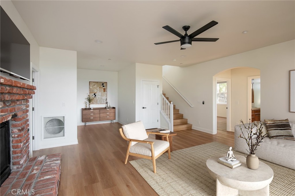 1477 Sequoia Drive Lake Arrowhead, CA 92352 - Photo 13 of 25 a living room with furniture and a fireplace