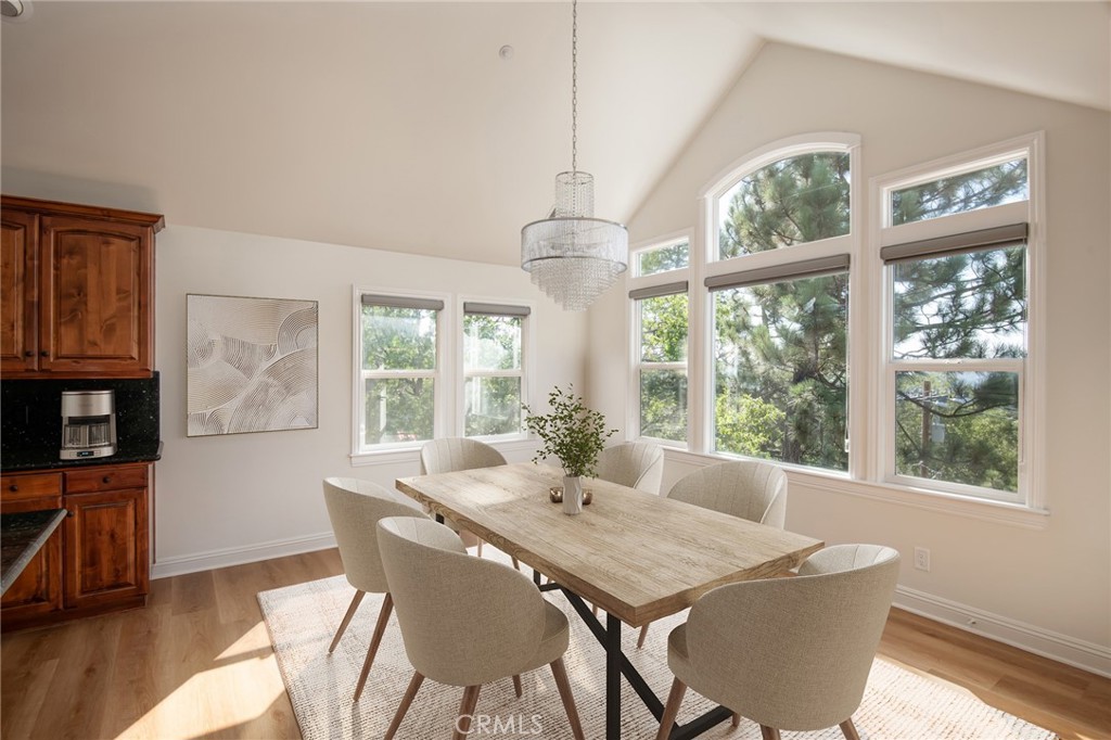1477 Sequoia Drive Lake Arrowhead, CA 92352 - Photo 4 of 25 a view of a dining room with furniture window and outside view