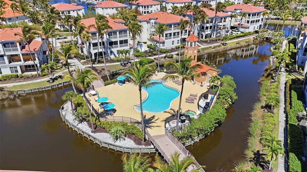 3316 Sunset Key Circle, Unit D Punta Gorda, FL 33955 - Photo 54 of 68 an aerial view of a house with a lake view