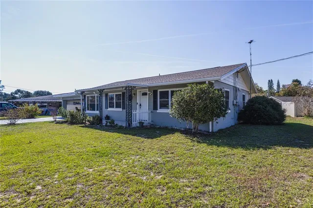 a house view with a garden space