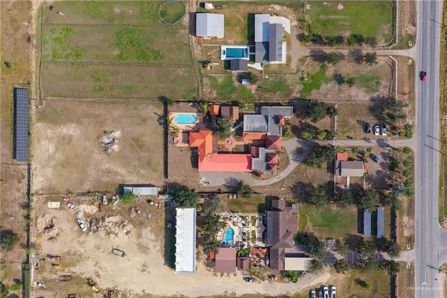 an aerial view of multiple house