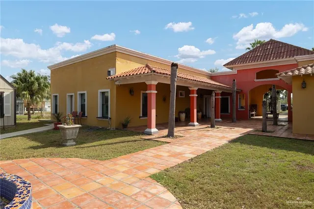 a view of a house with sitting area